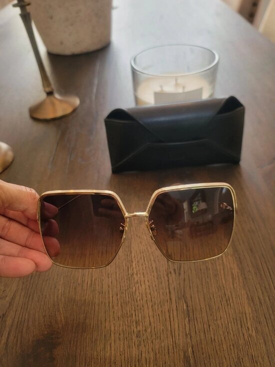 Christian Dior Oversized Gradient Sunglasses with Gold Frames main image 5